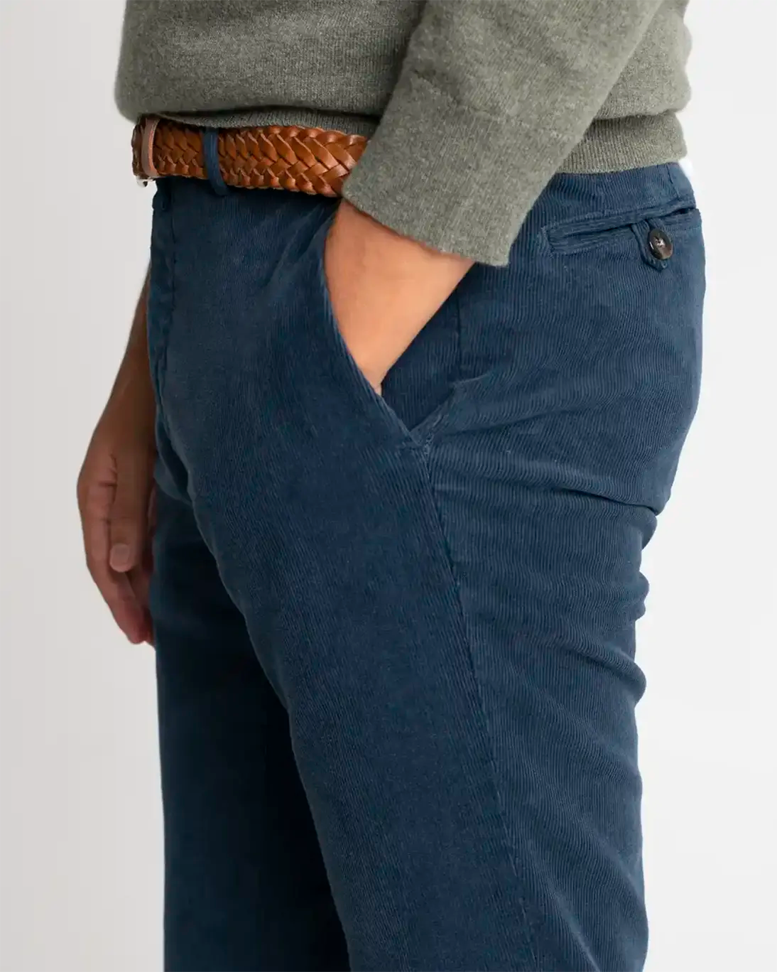 PANTALÓN CHINO PANA AZUL OSCURO