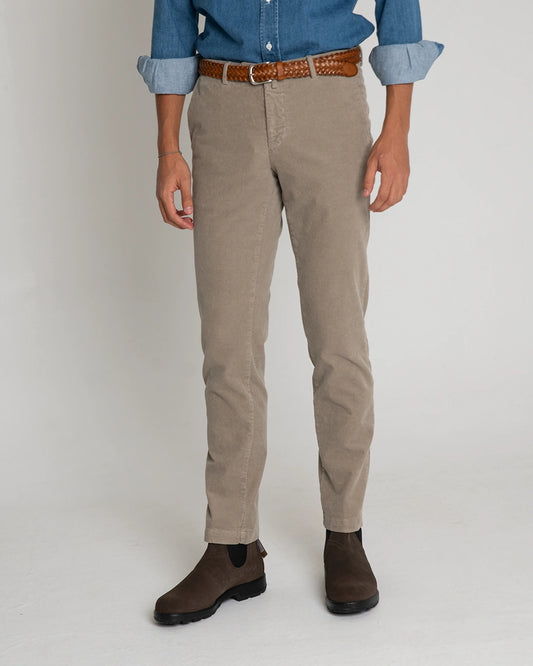 BROWN CORDUROY CHINO PANTS