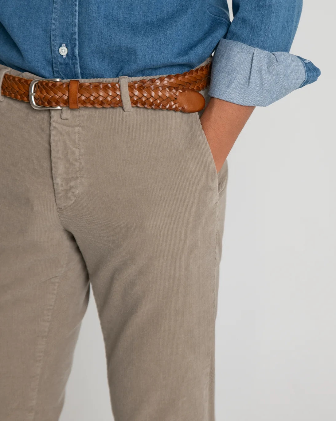 BROWN CORDUROY CHINO PANTS