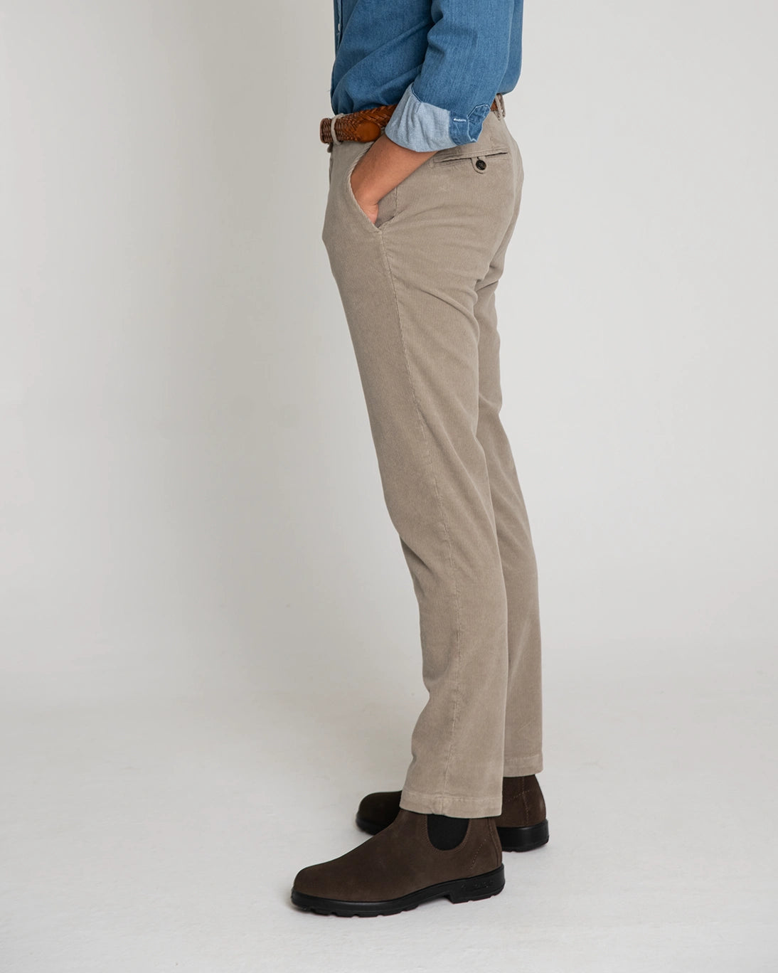 BROWN CORDUROY CHINO PANTS