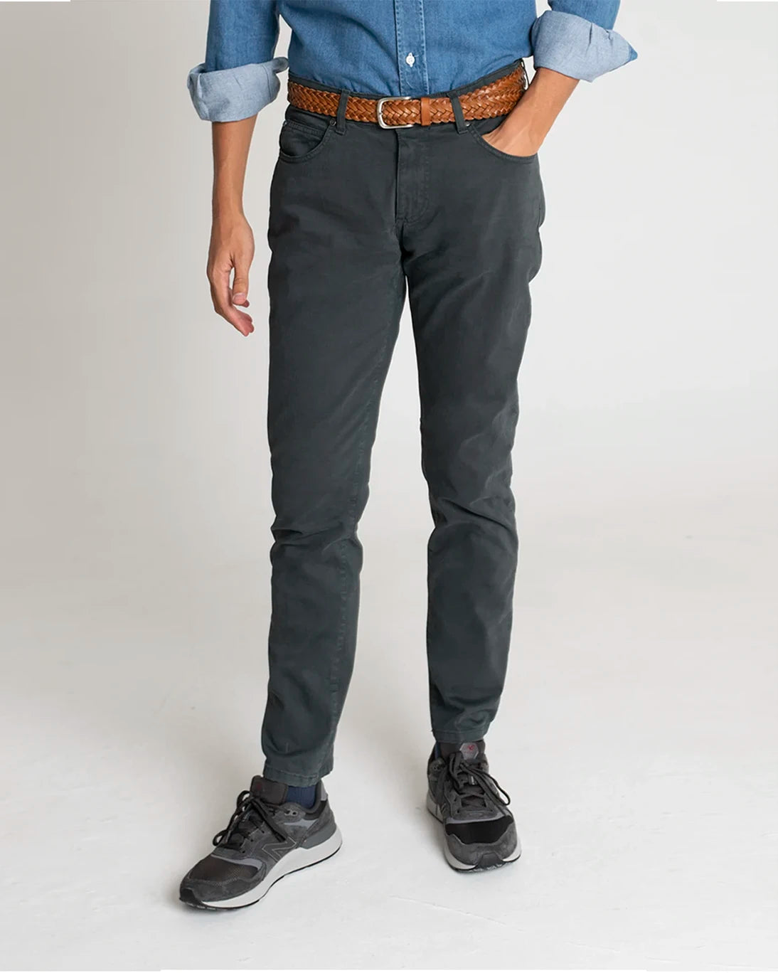 GREENISH BLUE CHINO PANTS