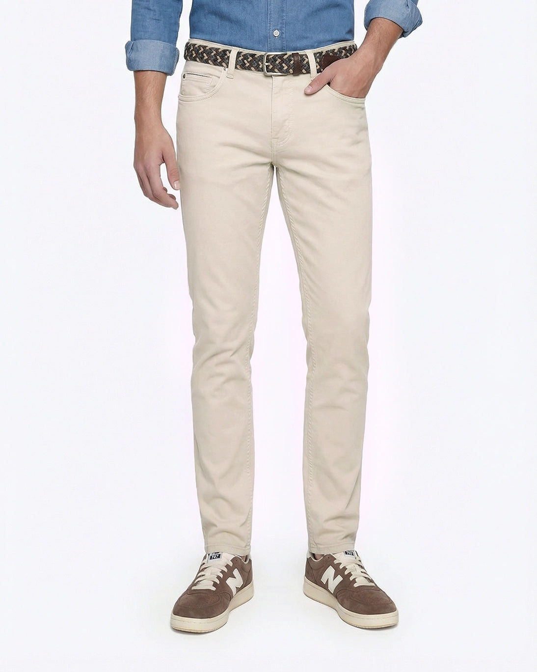 PANTALÓN 5 BOLSILLOS BEIGE CLARO