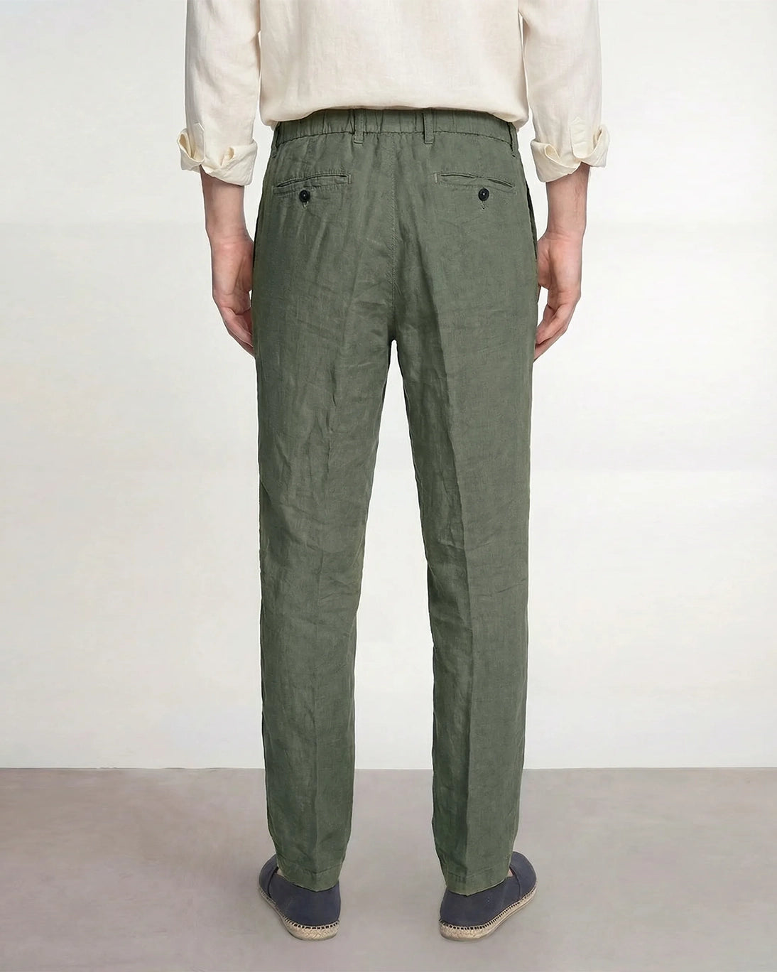 PANTALÓN CHINO DE LINO VERDE