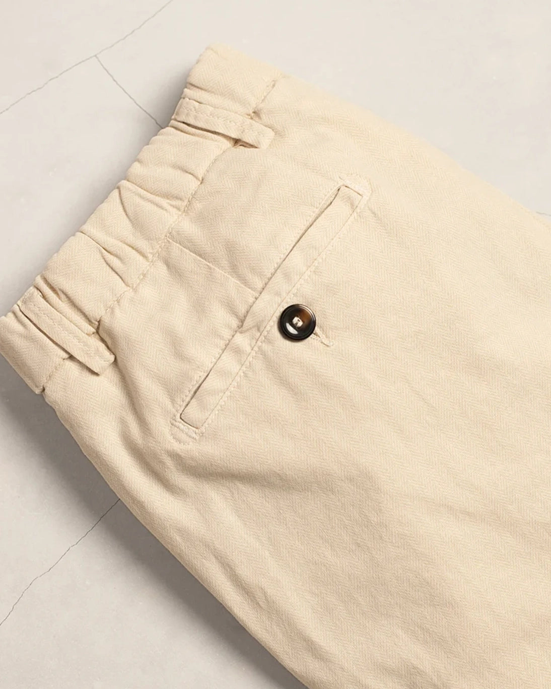PANTALÓN CHINO LINO ESPIGA CRUDO