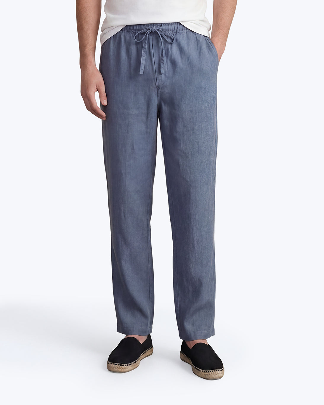 PANTALÓN LINO AZUL
