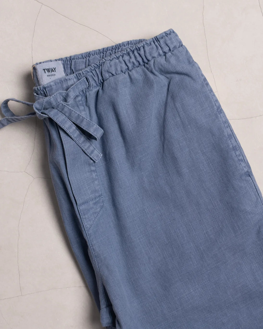 PANTALÓN LINO AZUL