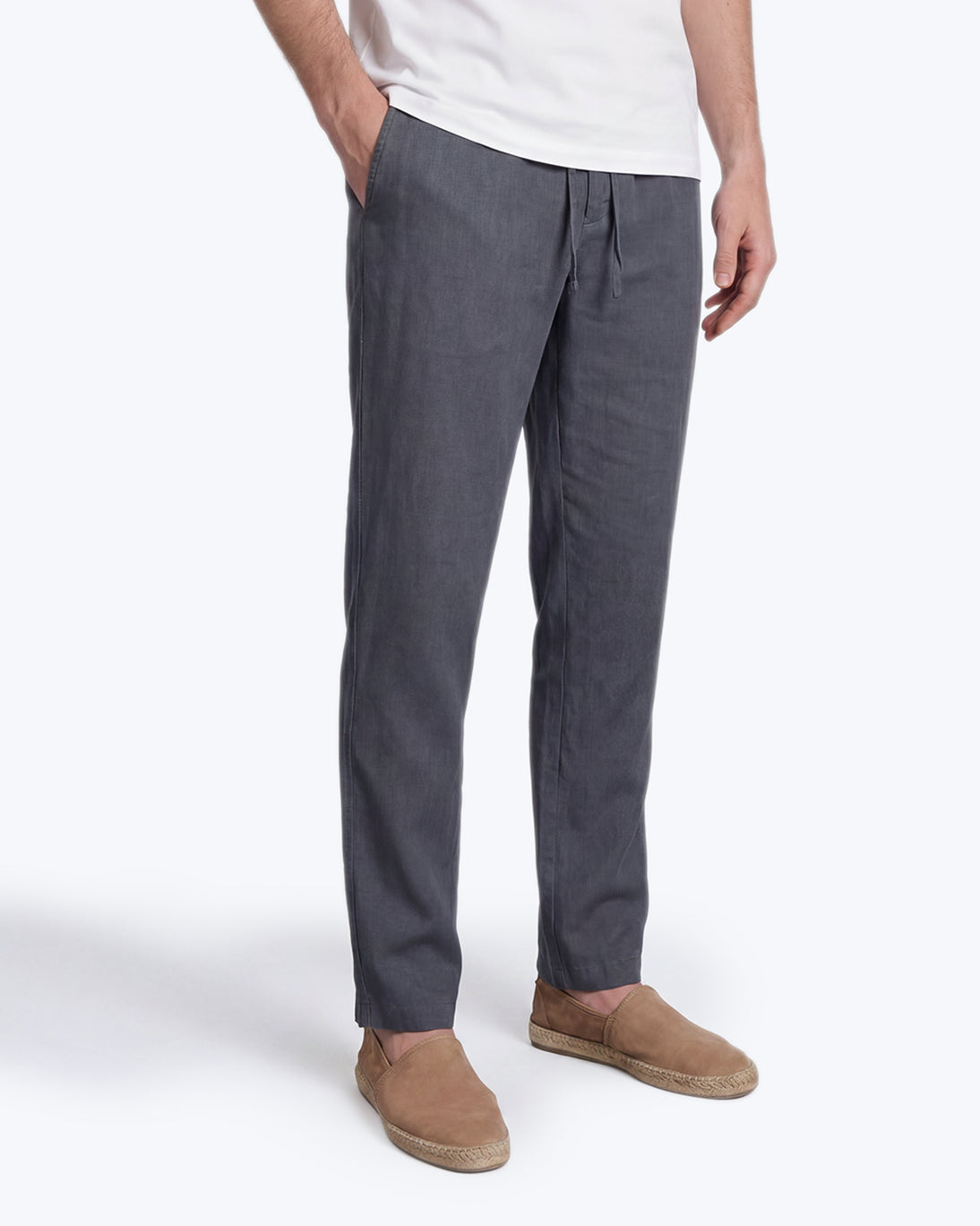 PANTALÓN LINO AZUL OSCURO