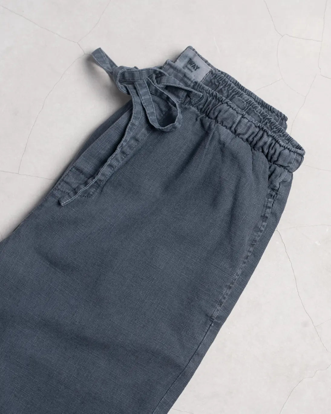 PANTALÓN LINO AZUL OSCURO