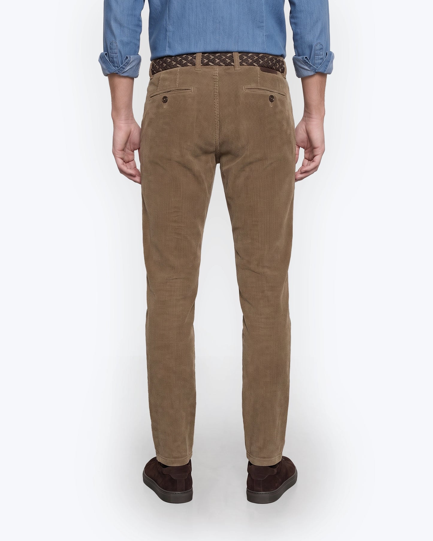 PANTALONES CHINO PANA MARRONES