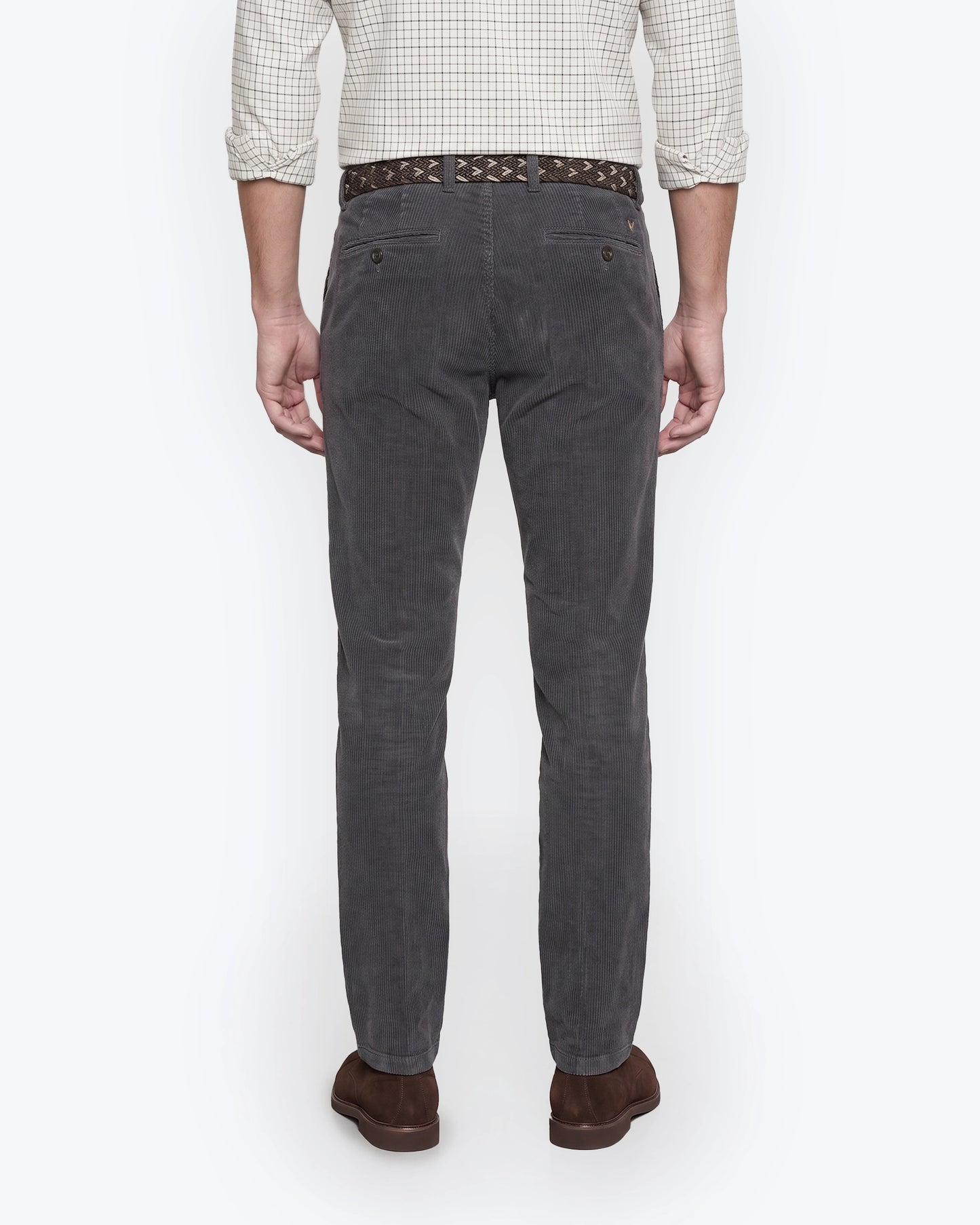 PANTALONES CHINOS PANA GRISES