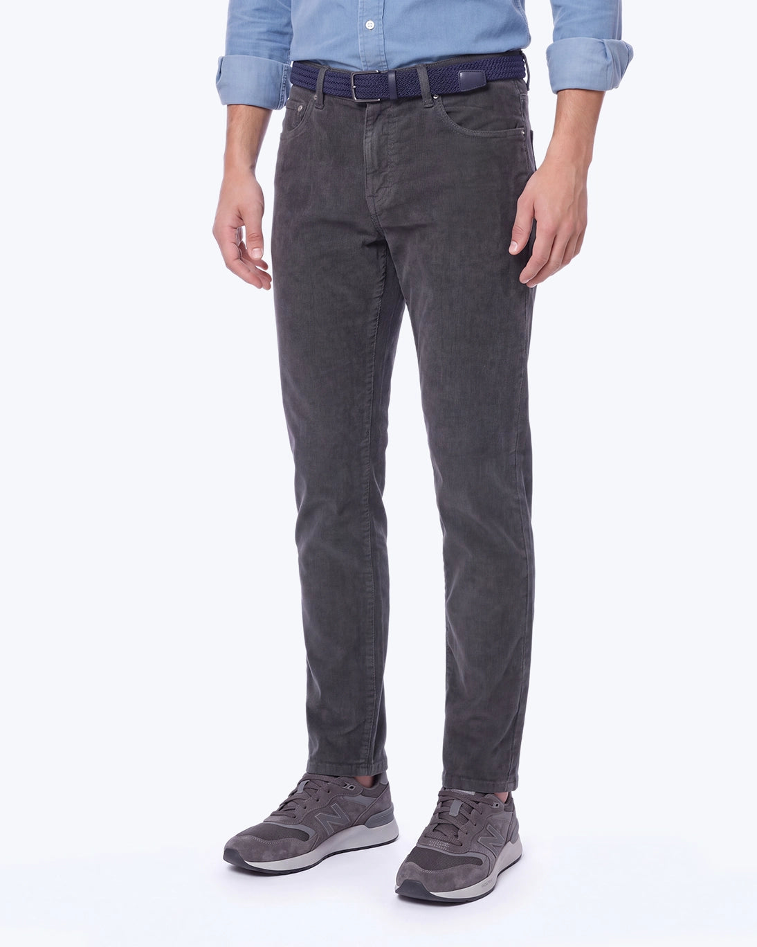 PANTALON 5 BOLSILLOS PANA GRIS