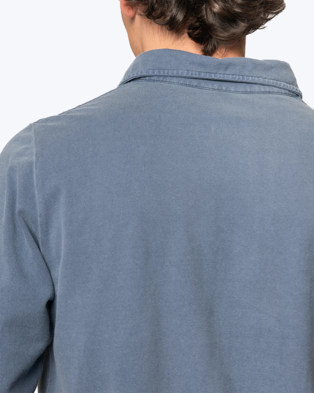 BLUE LONG-SLEEVED POLO SHIRT
