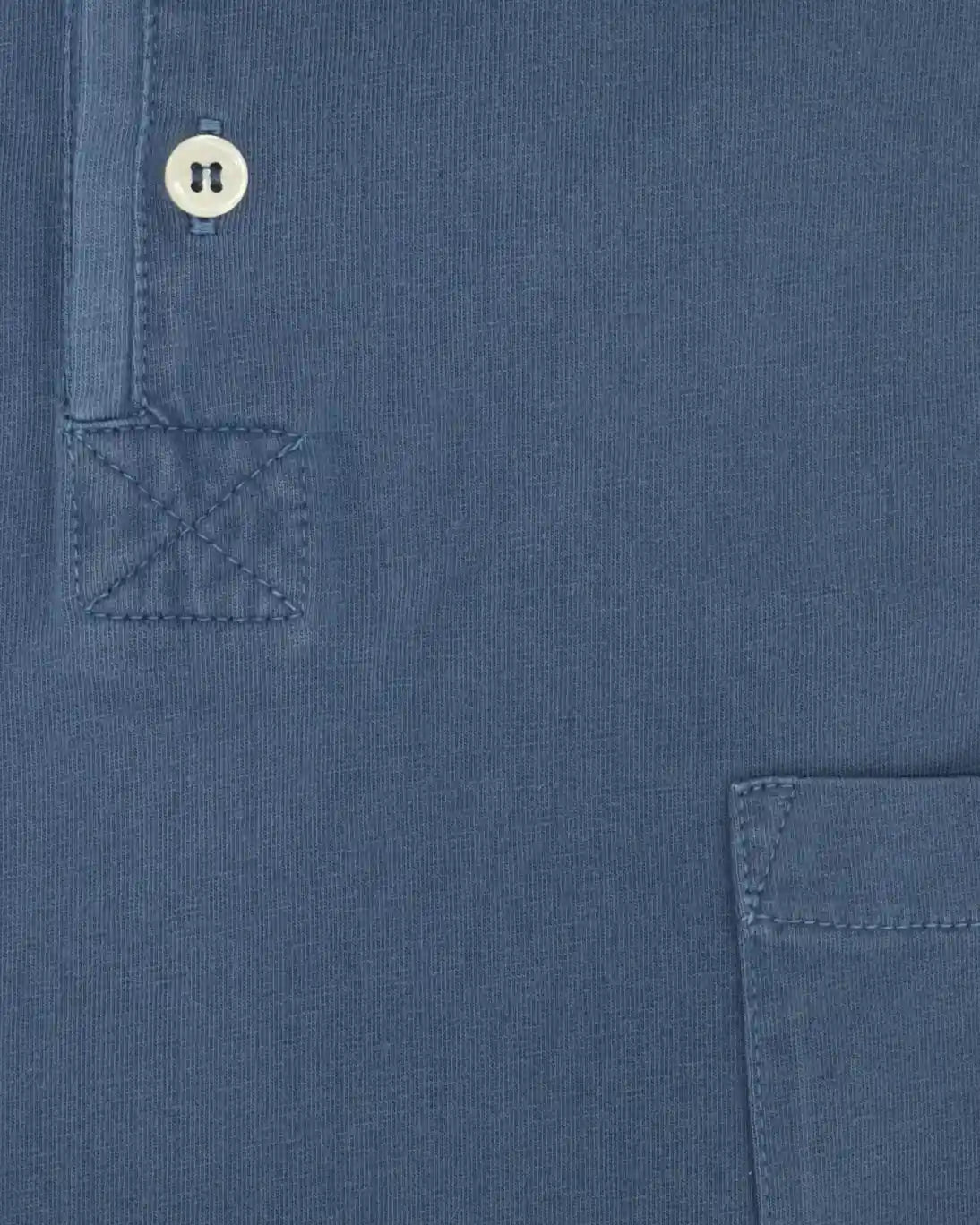 POLO MANGA LARGA PUNTO LISO AZUL