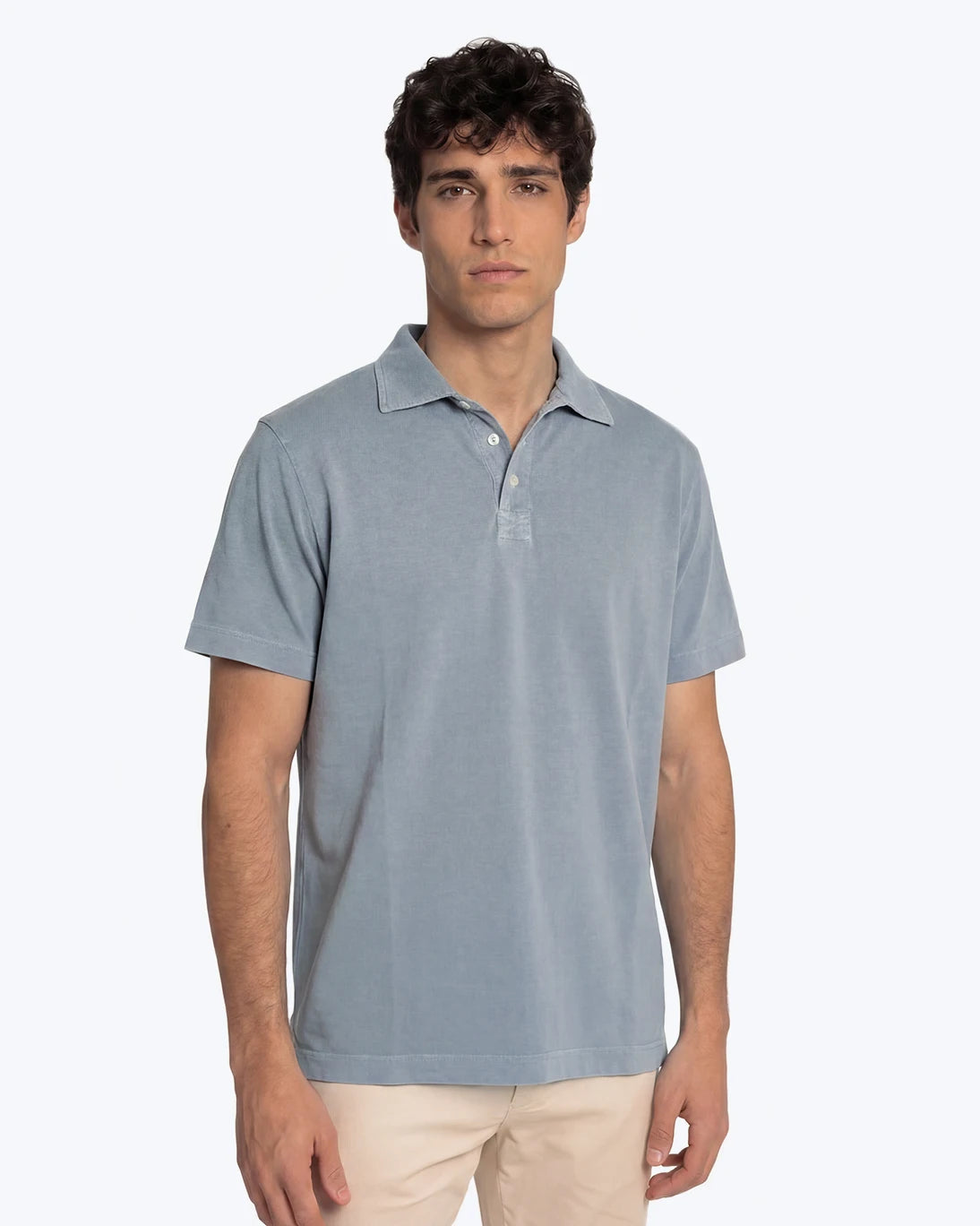 POLO PUNTO LISO GRIS