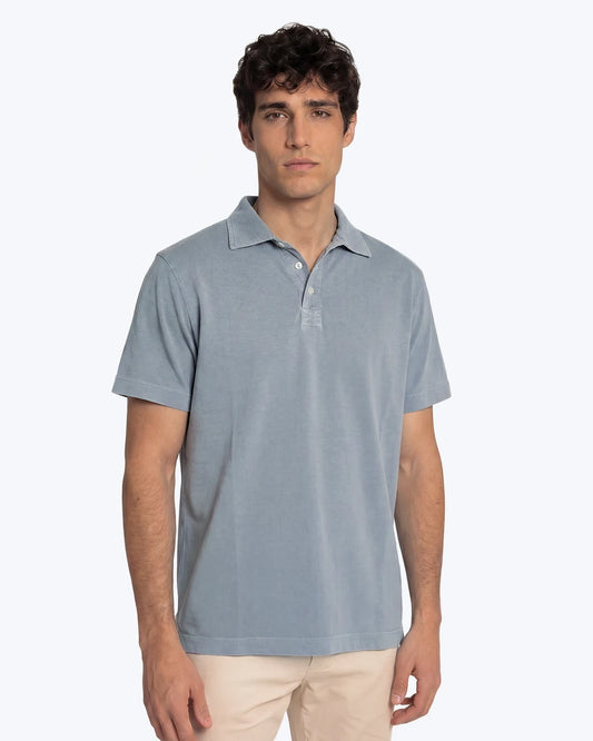 BLUE SHORT-SLEEVED POLO SHIRT
