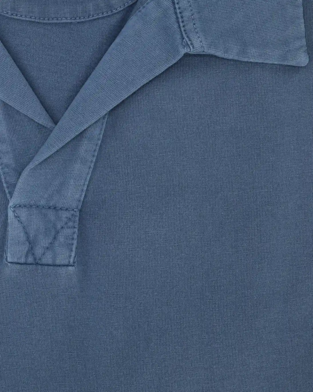 BLUE POLO SHIRT WITH NO BUTTON