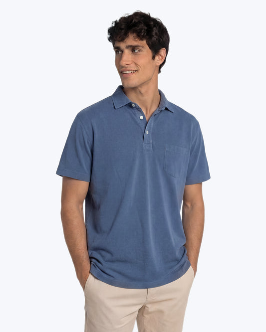 BLUE SHORT-SLEEVED POLO SHIRT