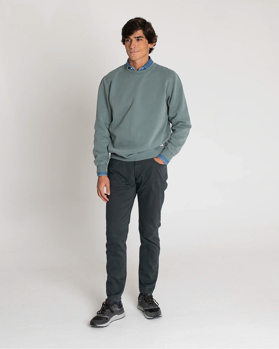 SUDADERA CUELLO CAJA VERDE