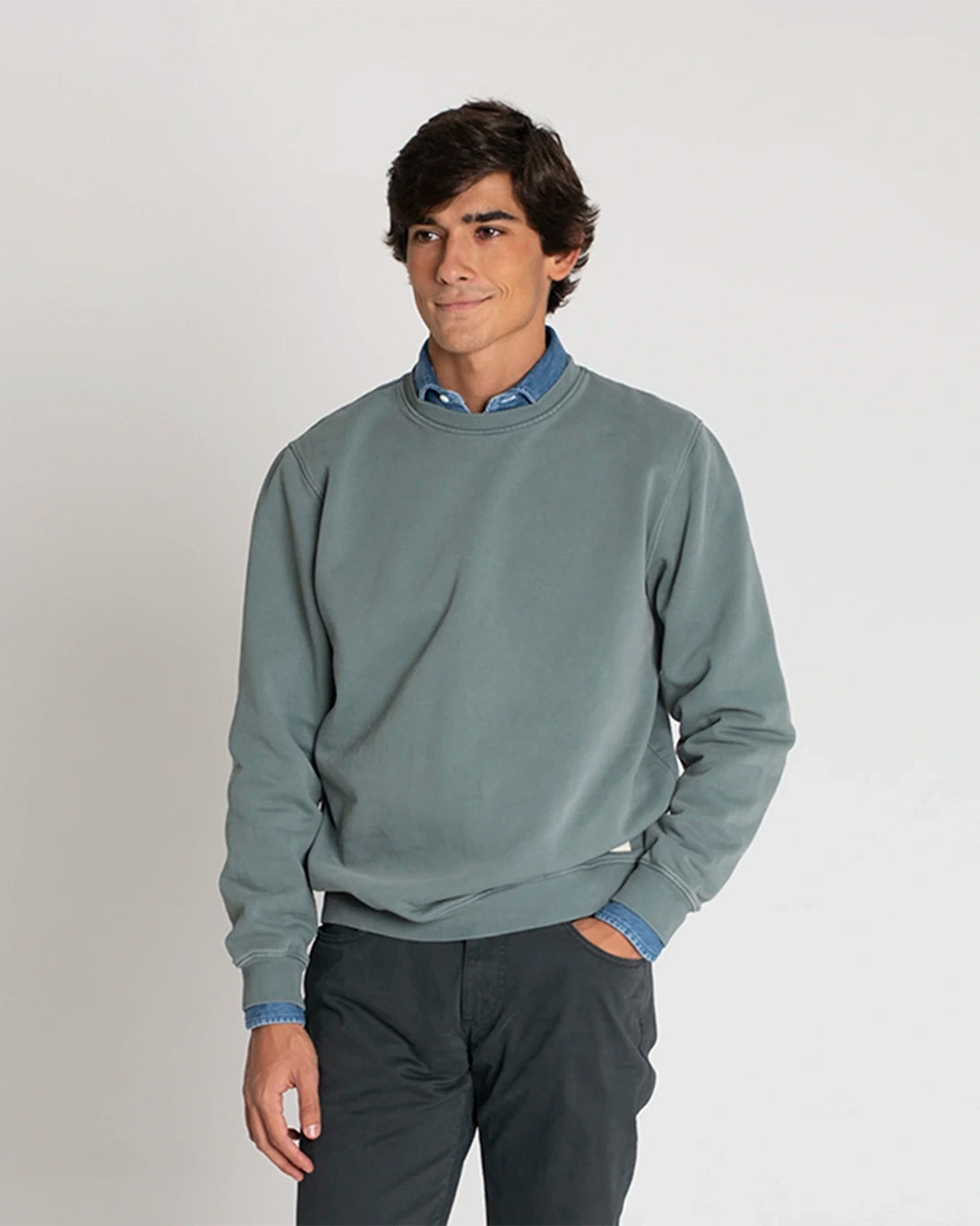 SUDADERA CUELLO CAJA VERDE