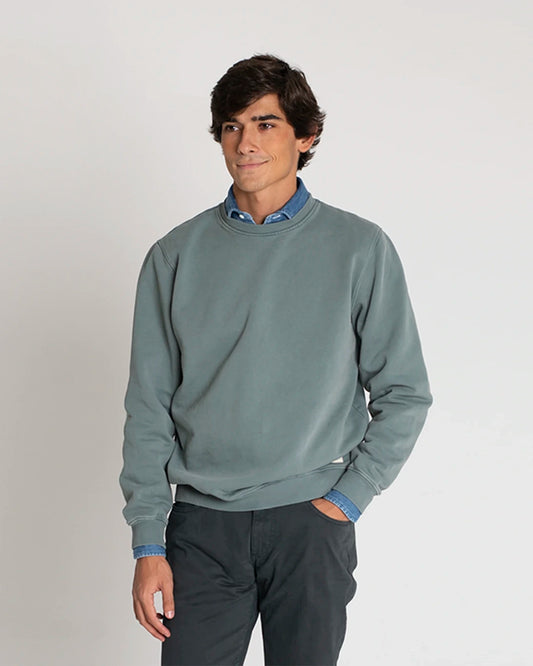 GREEN BOX NECK SWEATSHIRT