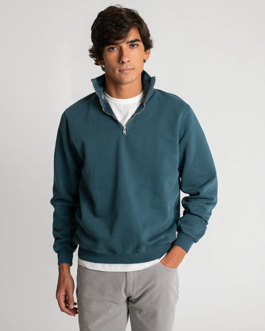 Teal Zip-Up Sweatshirt