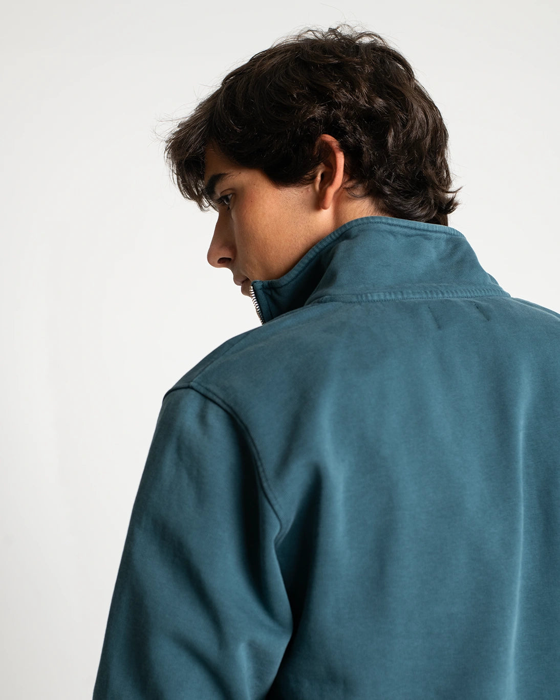 SUDADERA CON CREMALLERA AZUL VERDOSO