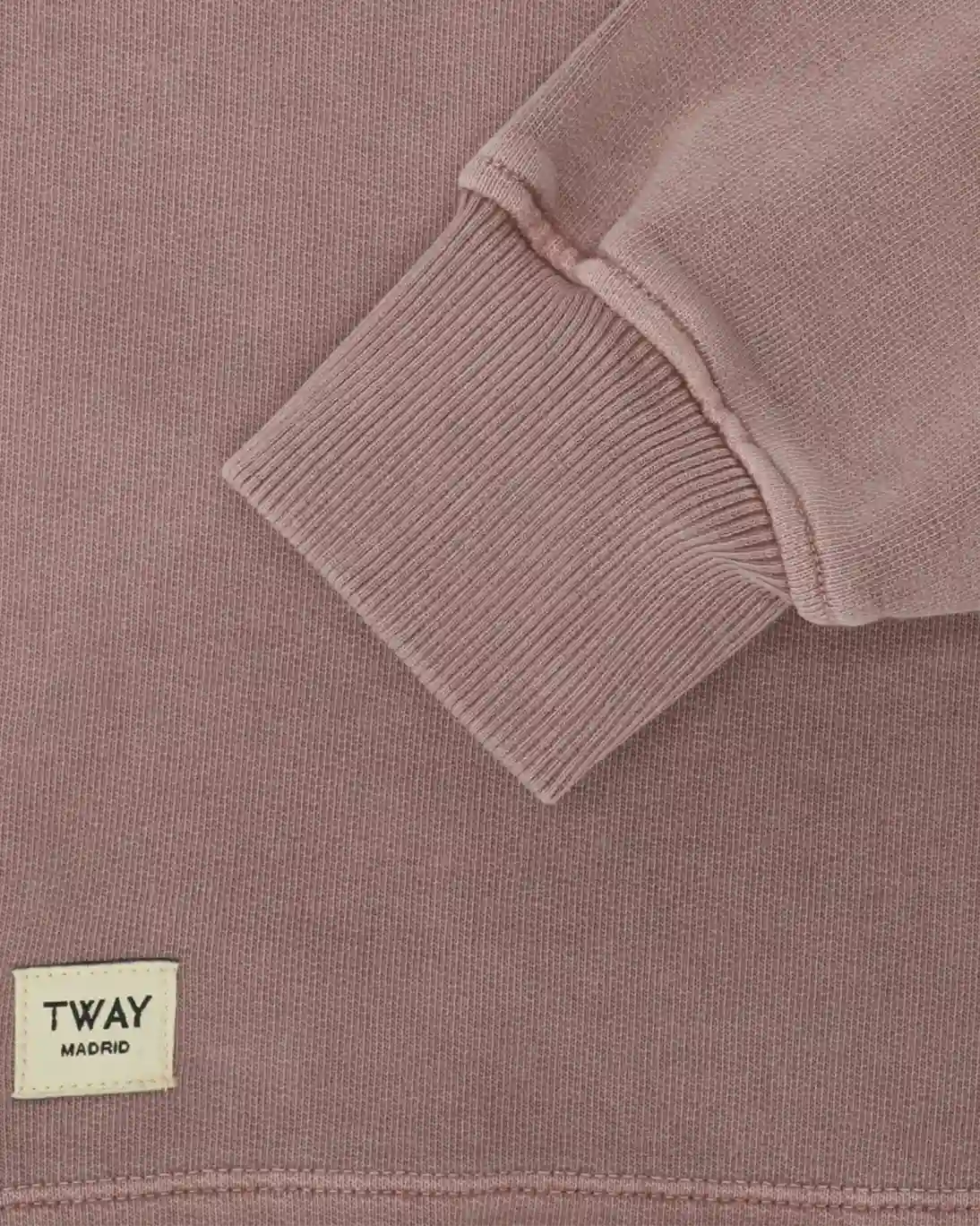 SUDADERA CUELLO POLO ROSA LAVADO