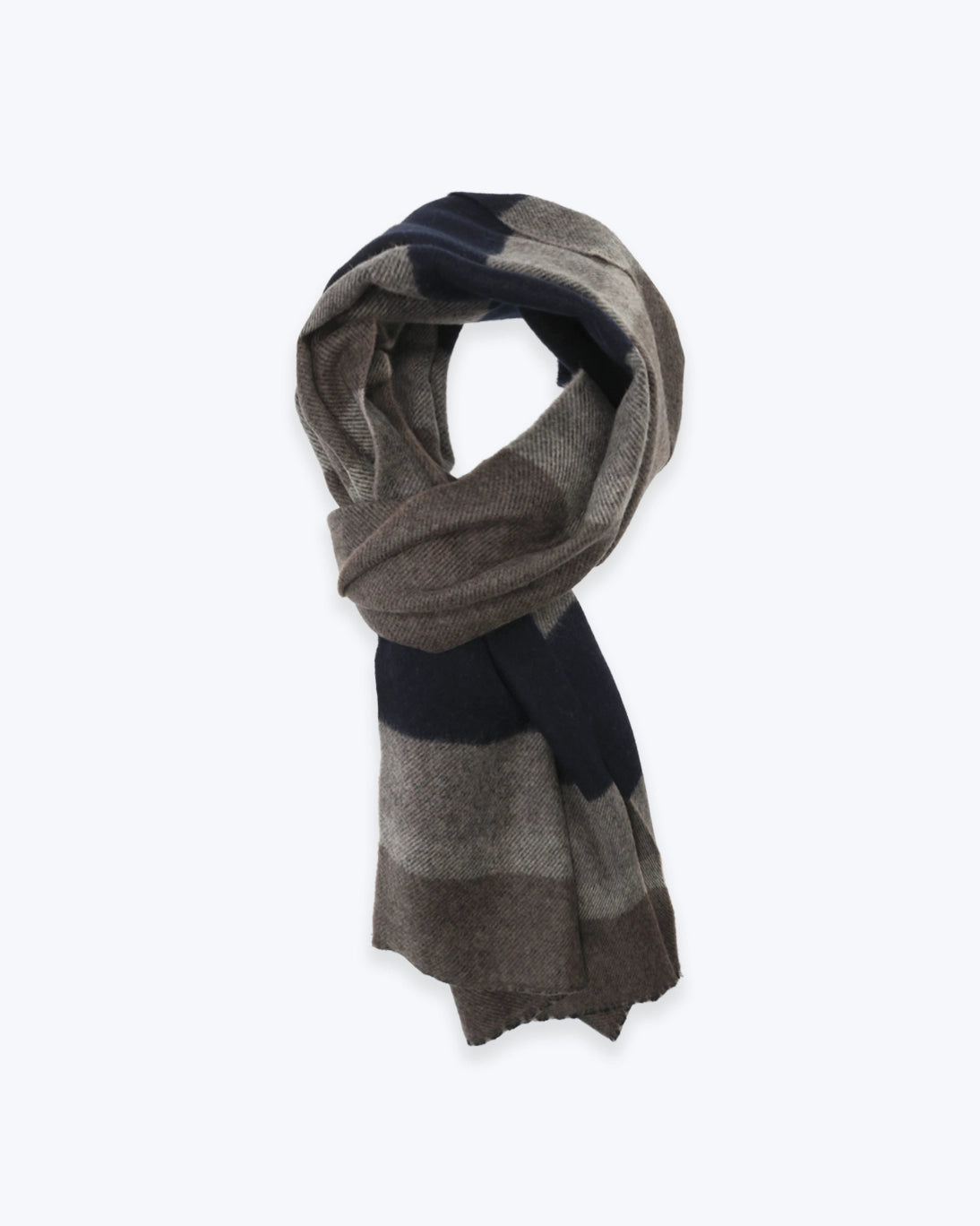 Taupe, Grey and Navy Scarf