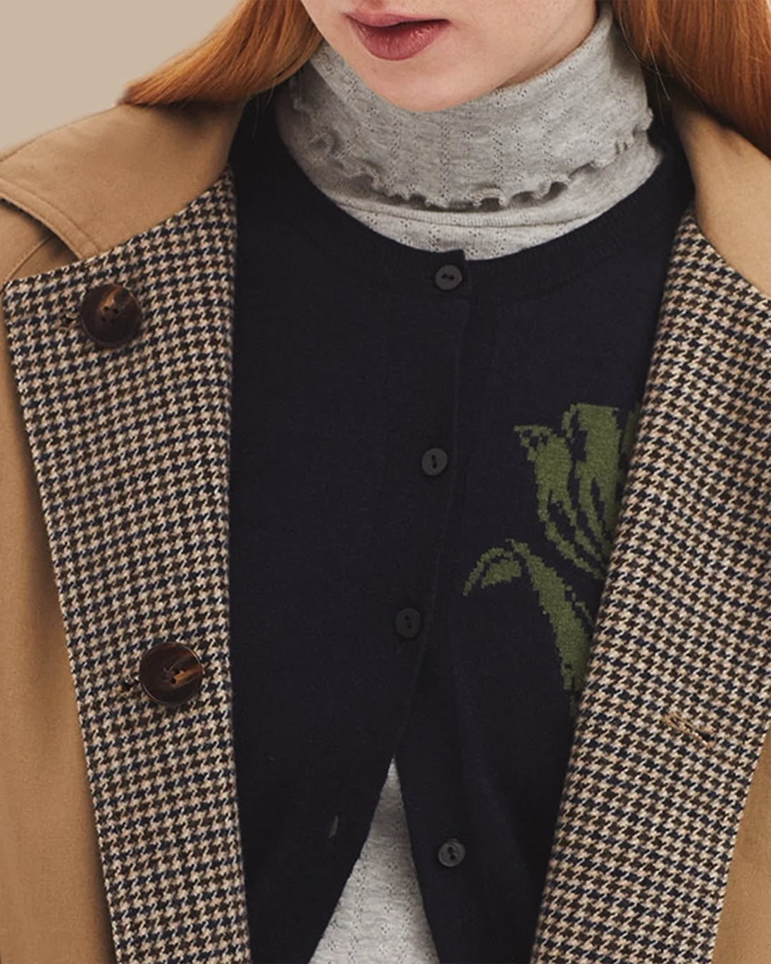 ABRIGO REVERSIBLE CUADROS