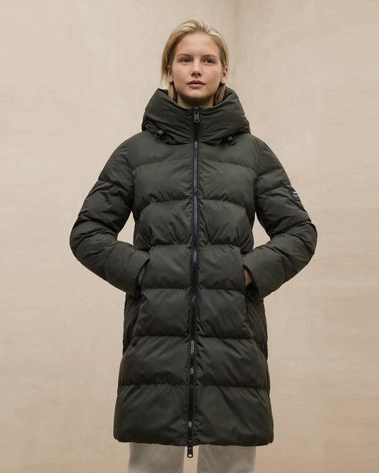 ABRIGO PLUMAS MANLIE VERDE OSCURO