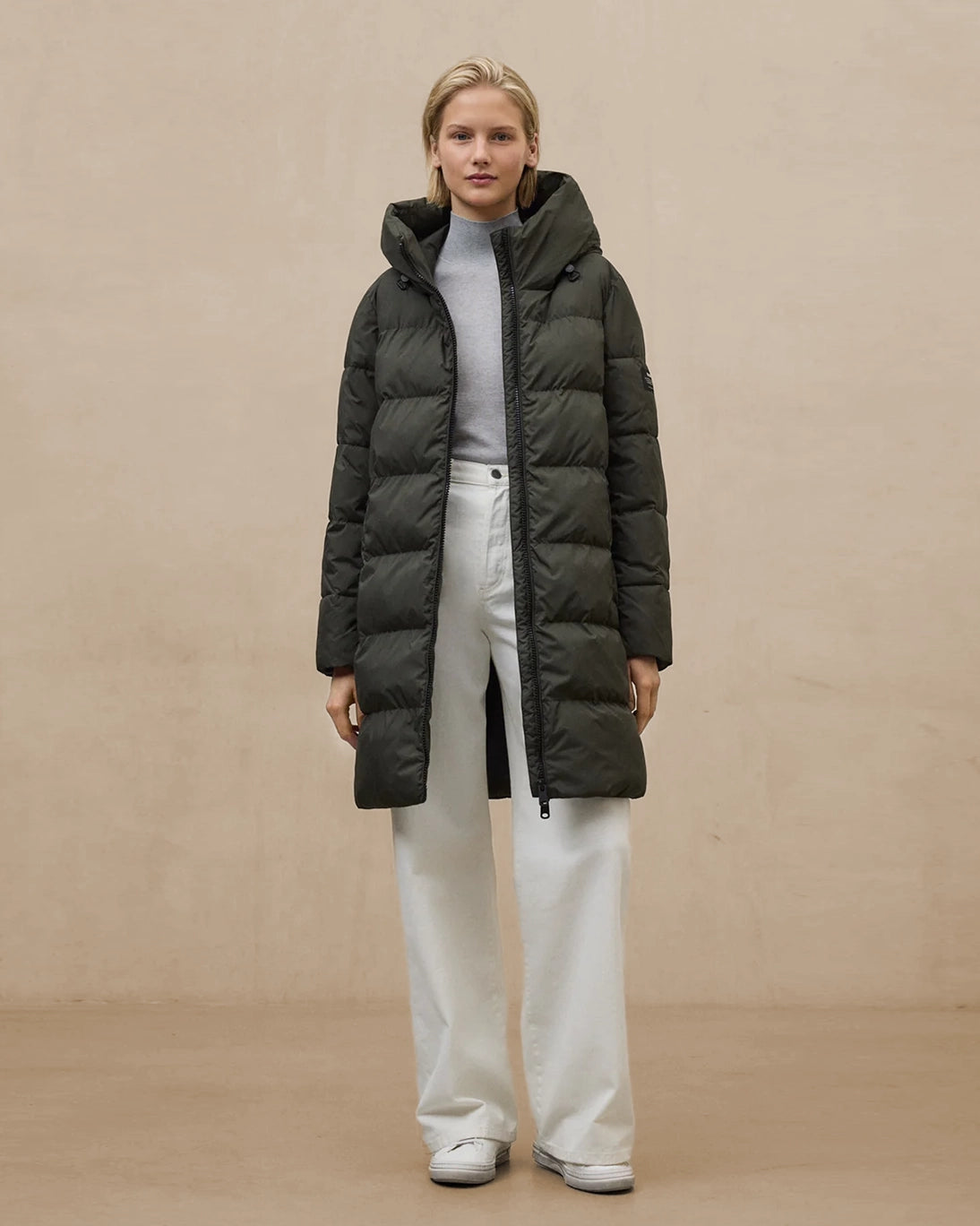 ABRIGO PLUMAS MANLIE VERDE OSCURO