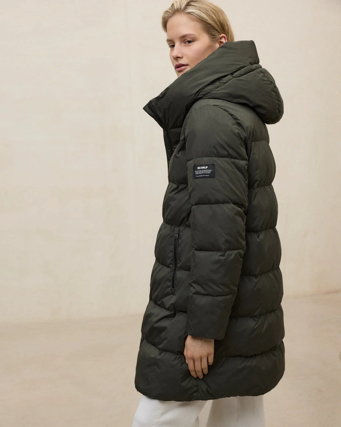 ABRIGO PLUMAS MANLIE VERDE OSCURO