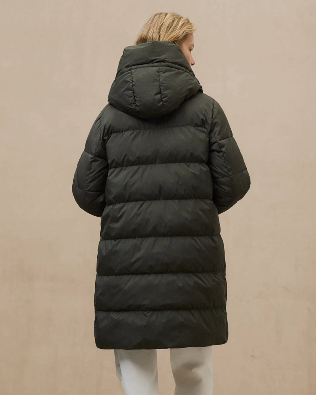 ABRIGO PLUMAS MANLIE VERDE OSCURO