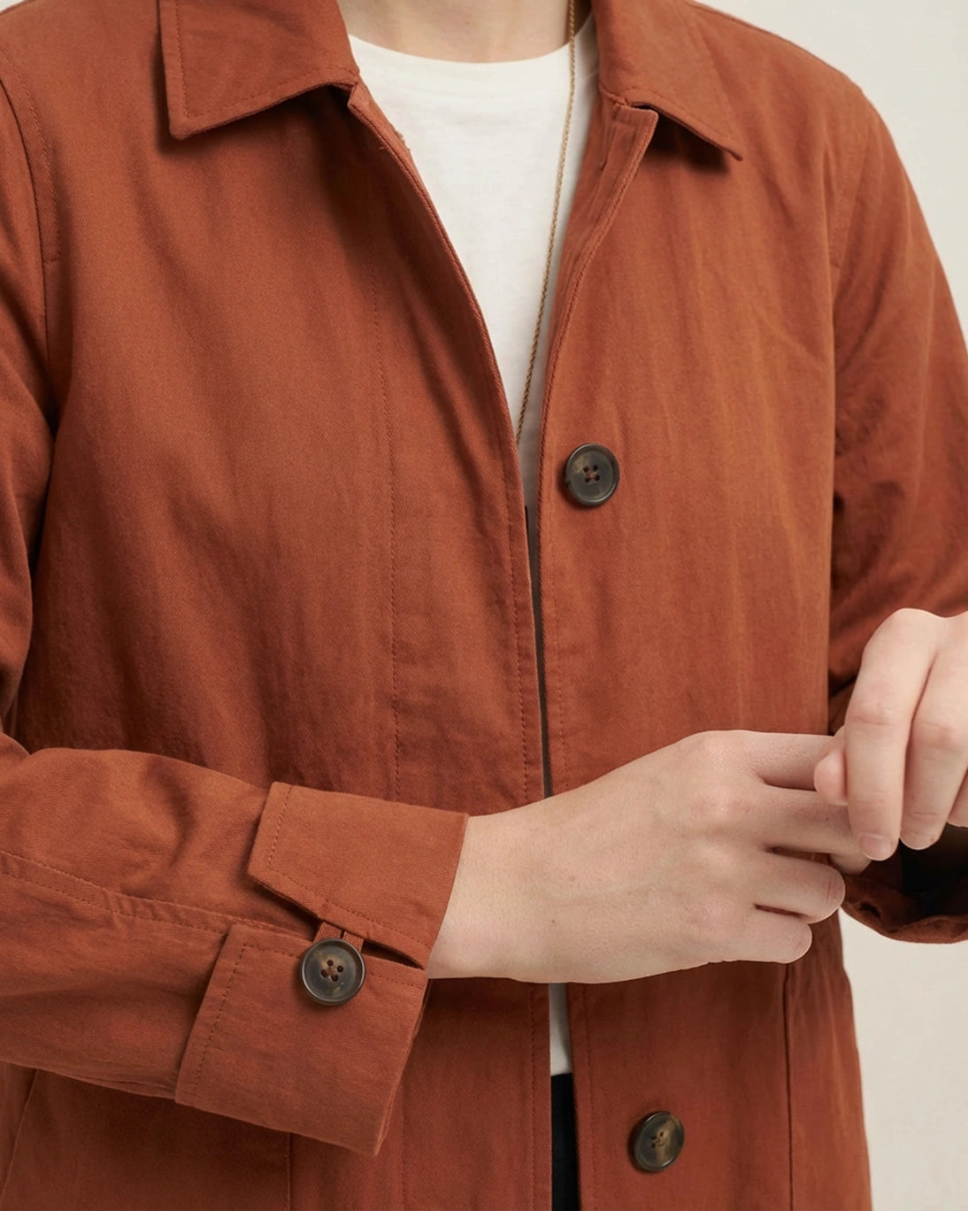 GABARDINA RECTA TERRACOTA