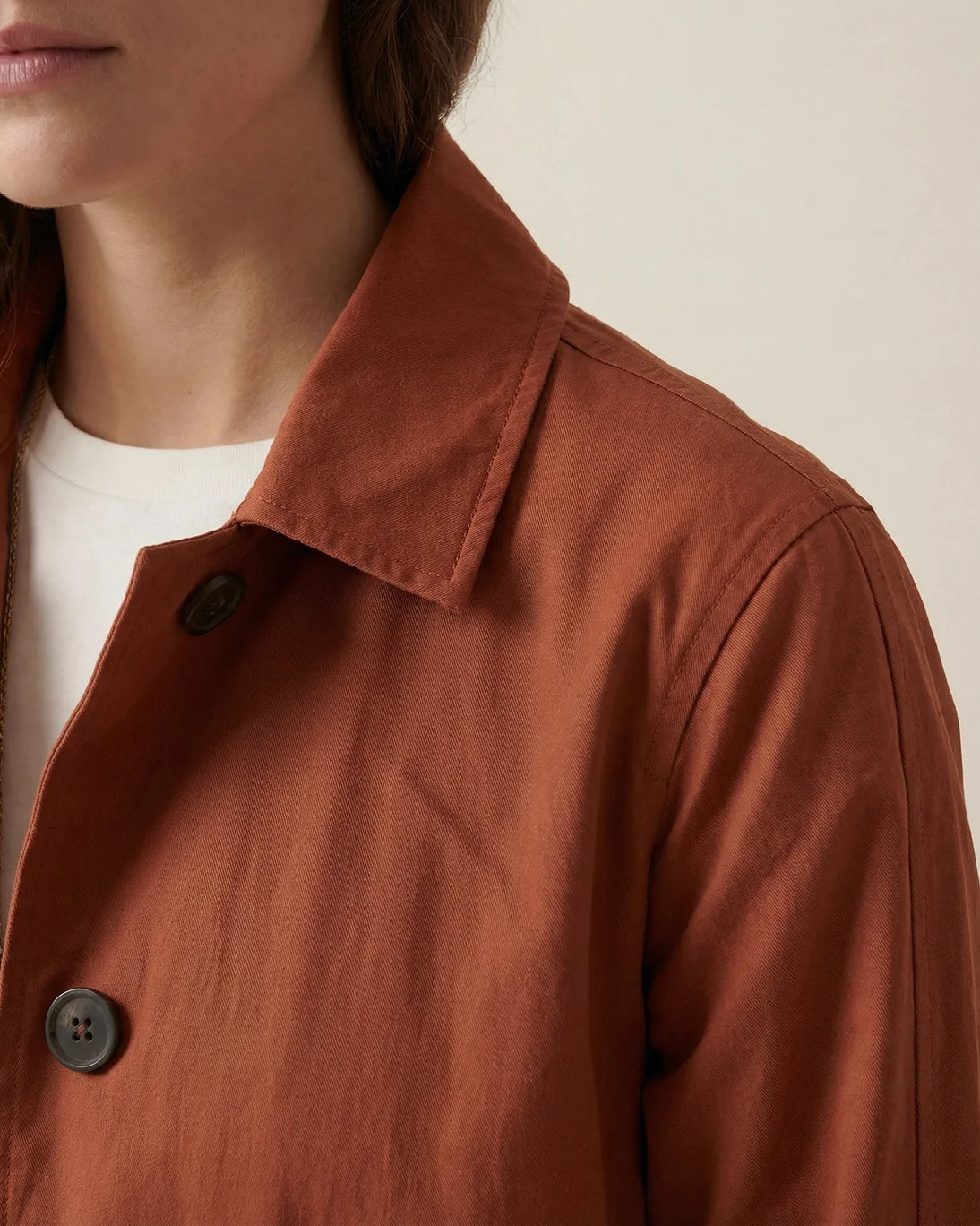 GABARDINA RECTA TERRACOTA