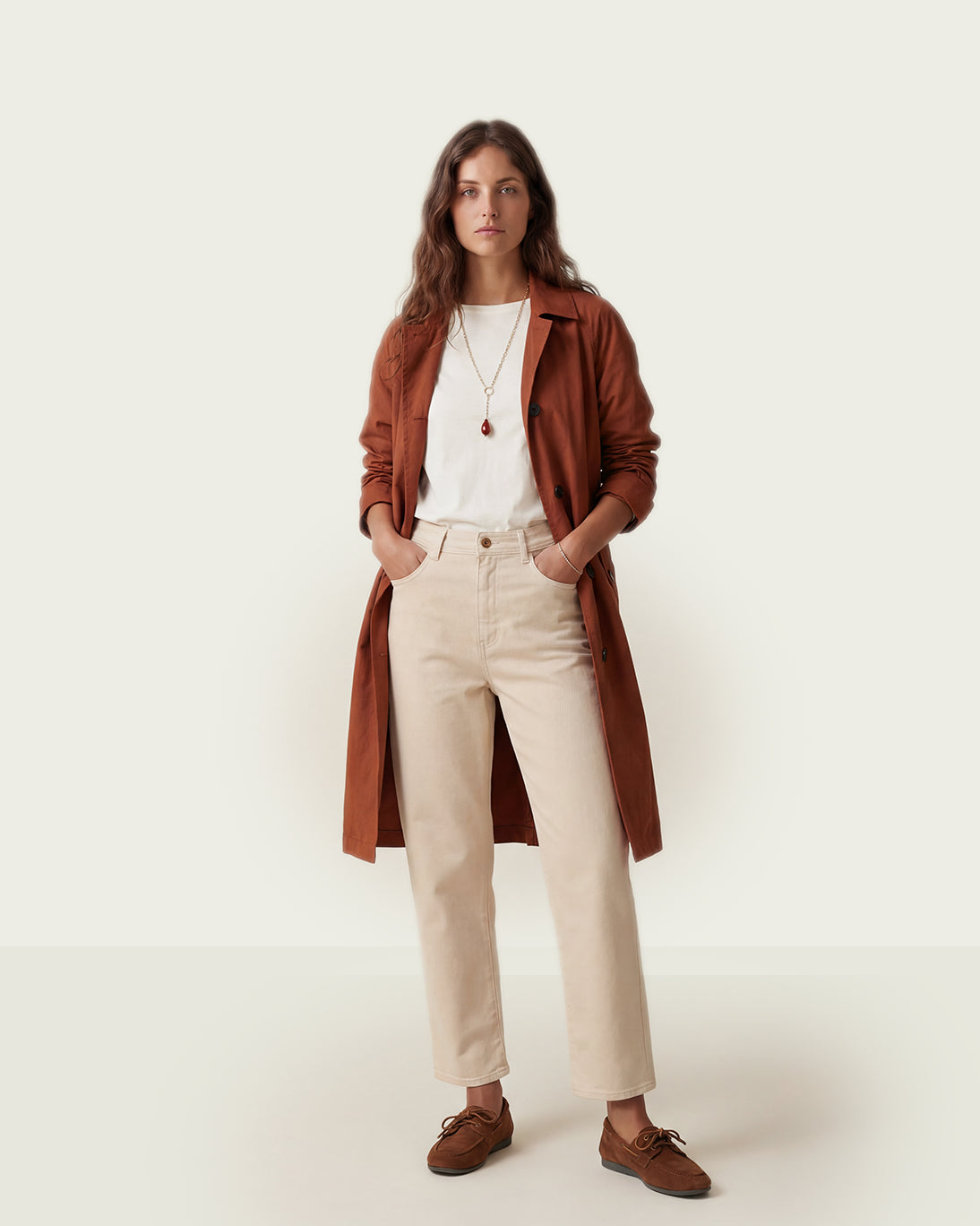 GABARDINA RECTA TERRACOTA