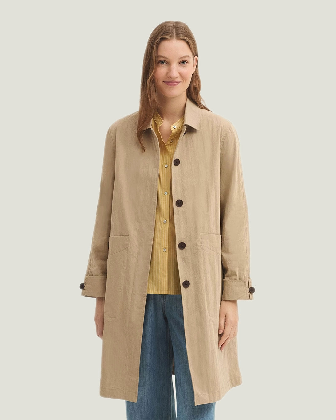 GABARDINA RECTA CAMEL