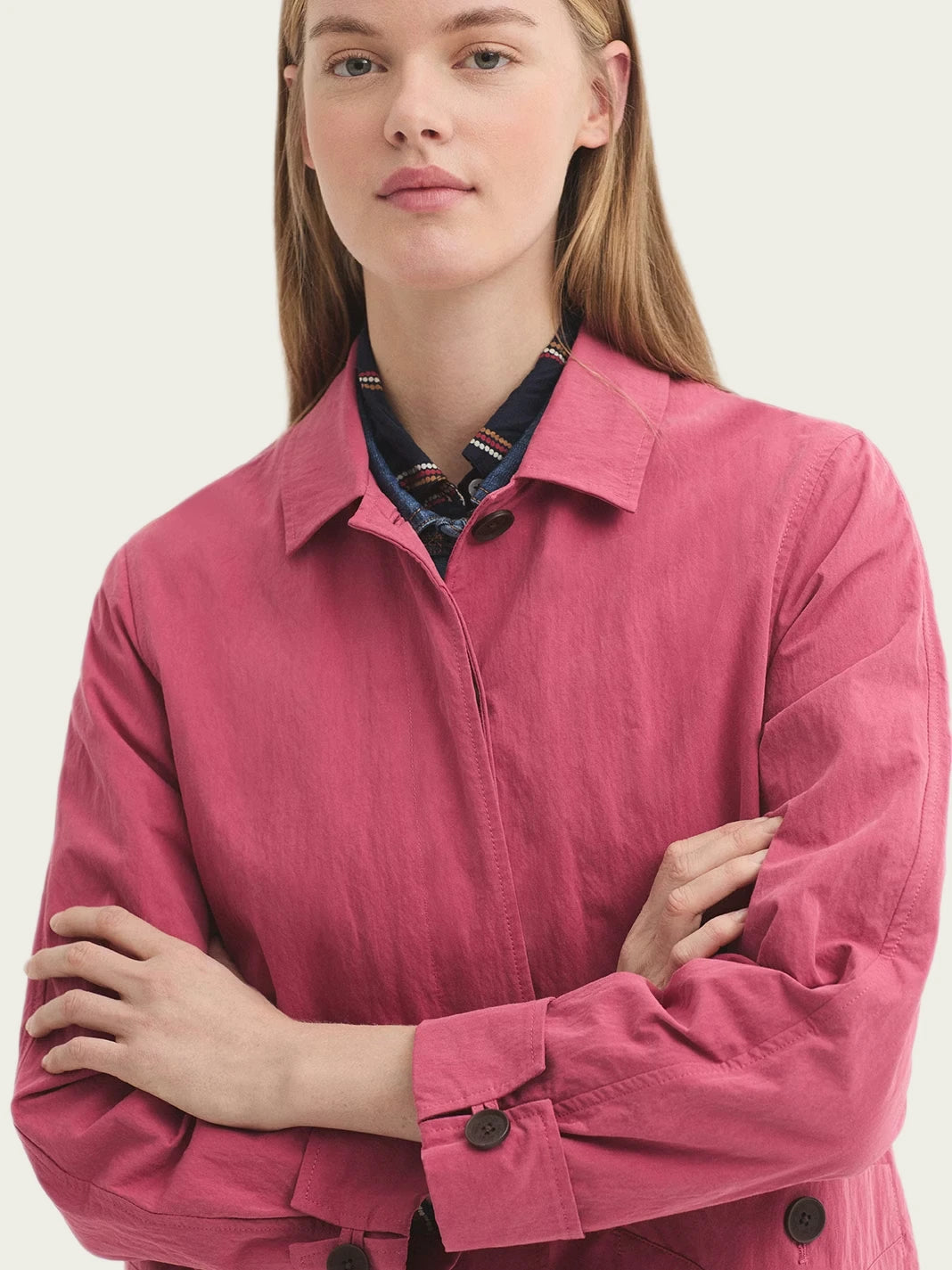 GABARDINA RECTA ROSA