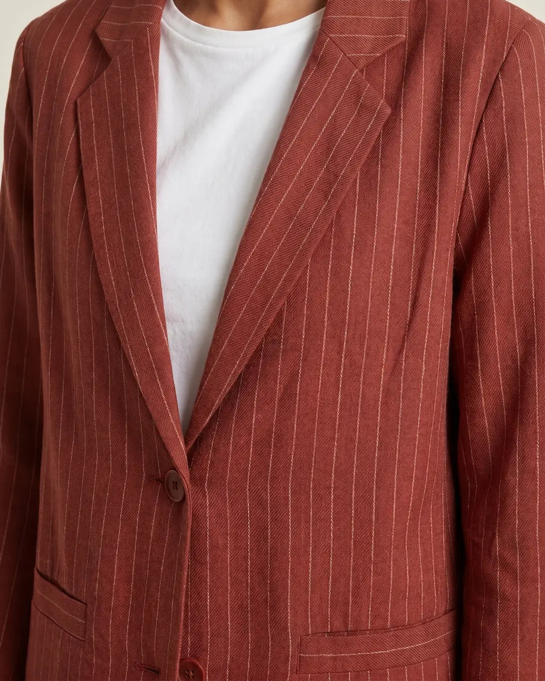 CHAQUETA LARGA TERRACOTA