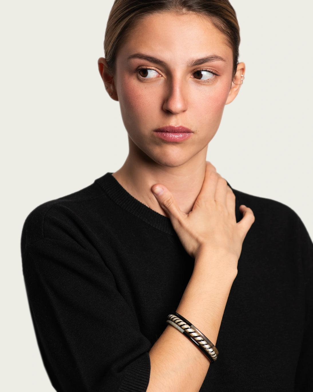 SET 3 PULSERAS ASTA NOIR