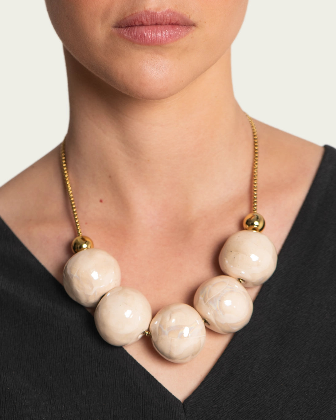 COLLAR BOLAS CERÁMICA