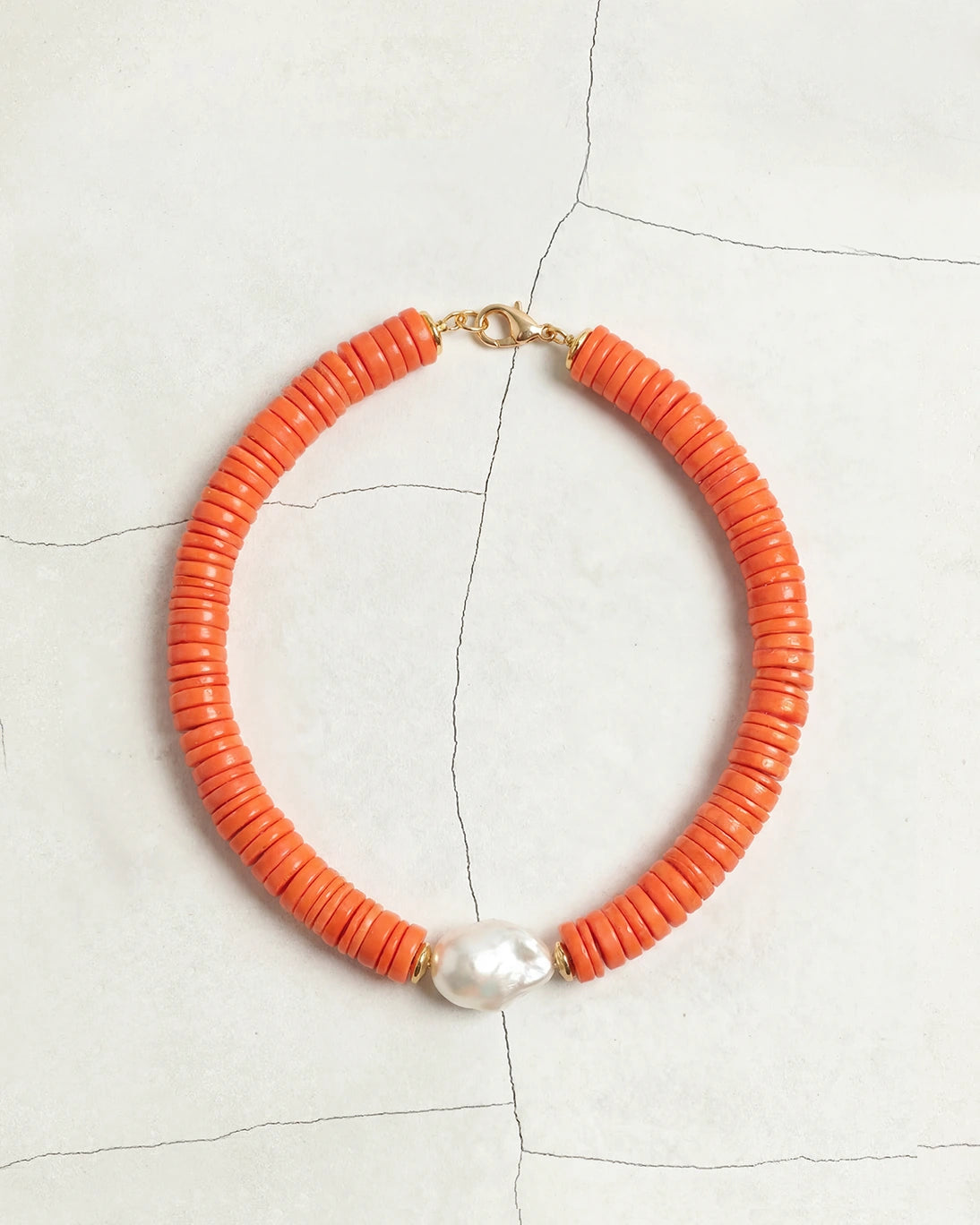 COLLAR CORAL Y PERLA
