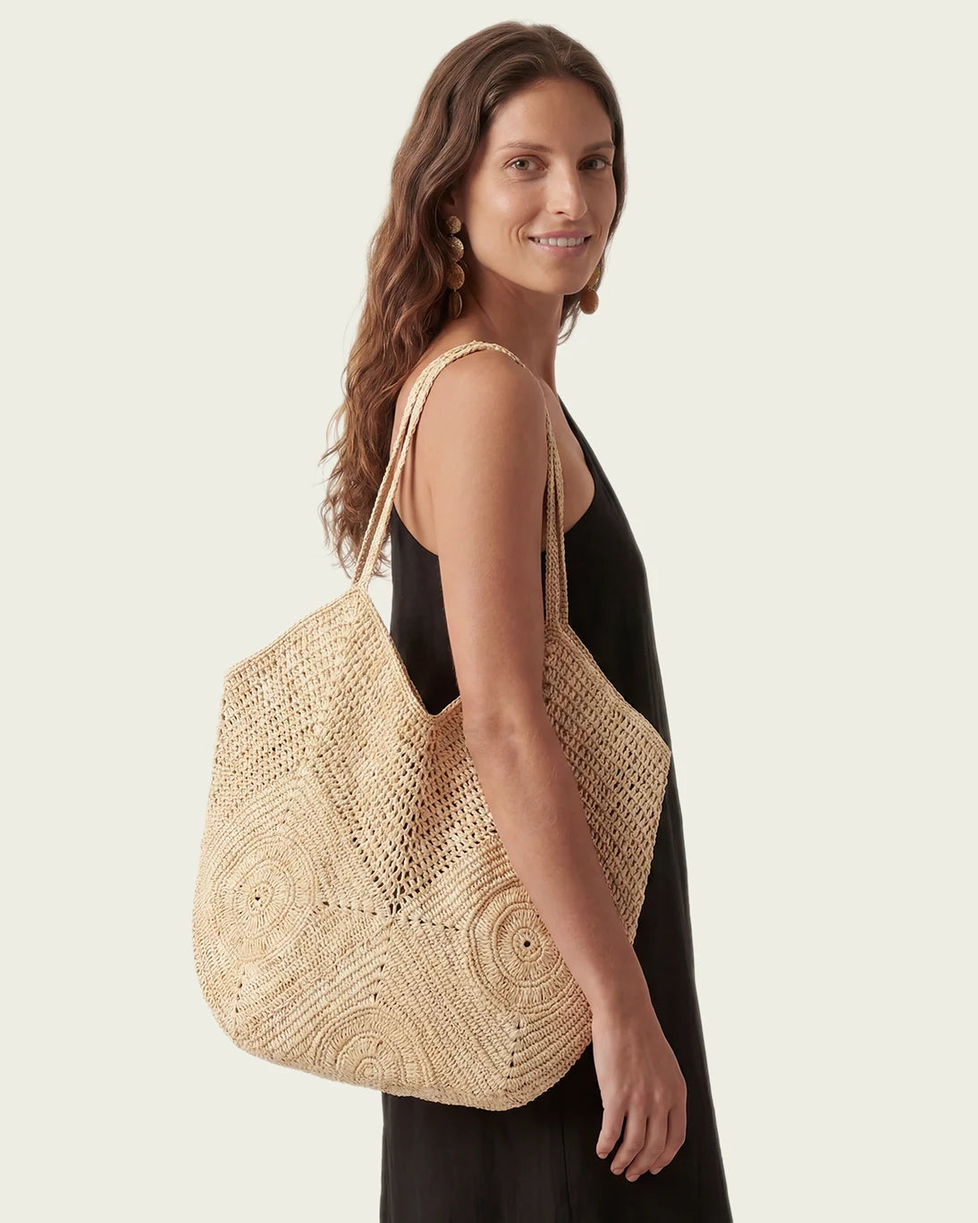 SHOPPER RAFIA ASY NATURAL 52X38X25CM