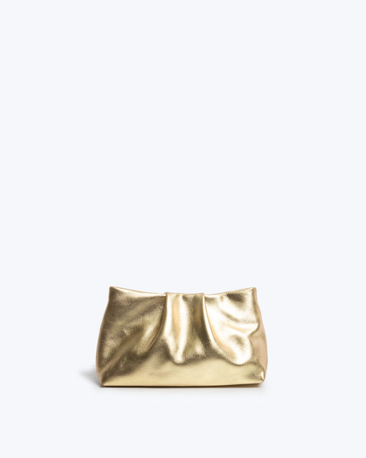 Bolso piel dorado de Naterra.