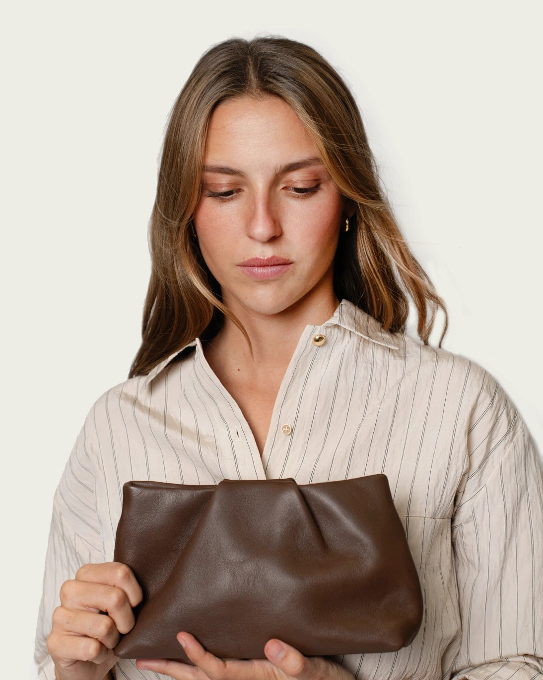 CHOCOLATE LEATHER BAG/WALLET