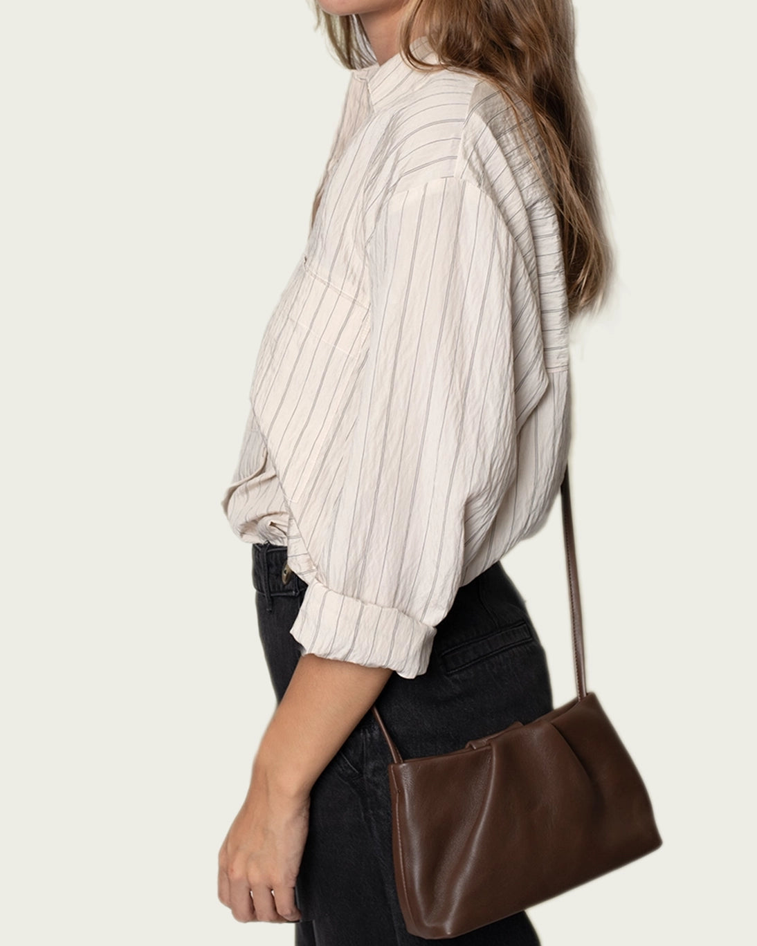CHOCOLATE LEATHER BAG/WALLET