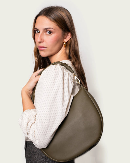 BOLSO MINI GONDOLA CAQUI 29X23CM