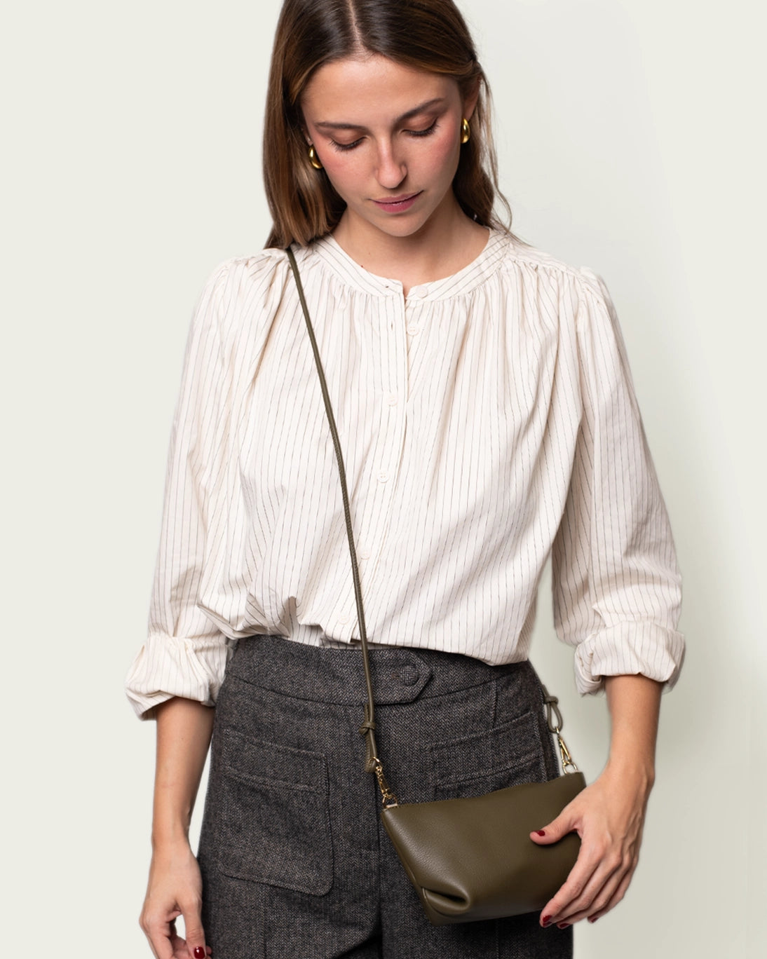 BOLSO MINI MARINA CAQUI 22X12CM