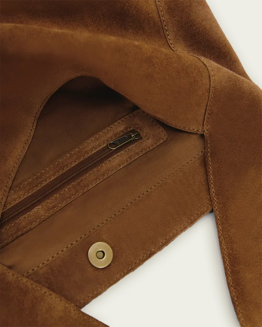 BOLSO MINI ANTE MARRÓN 25X32X13CM