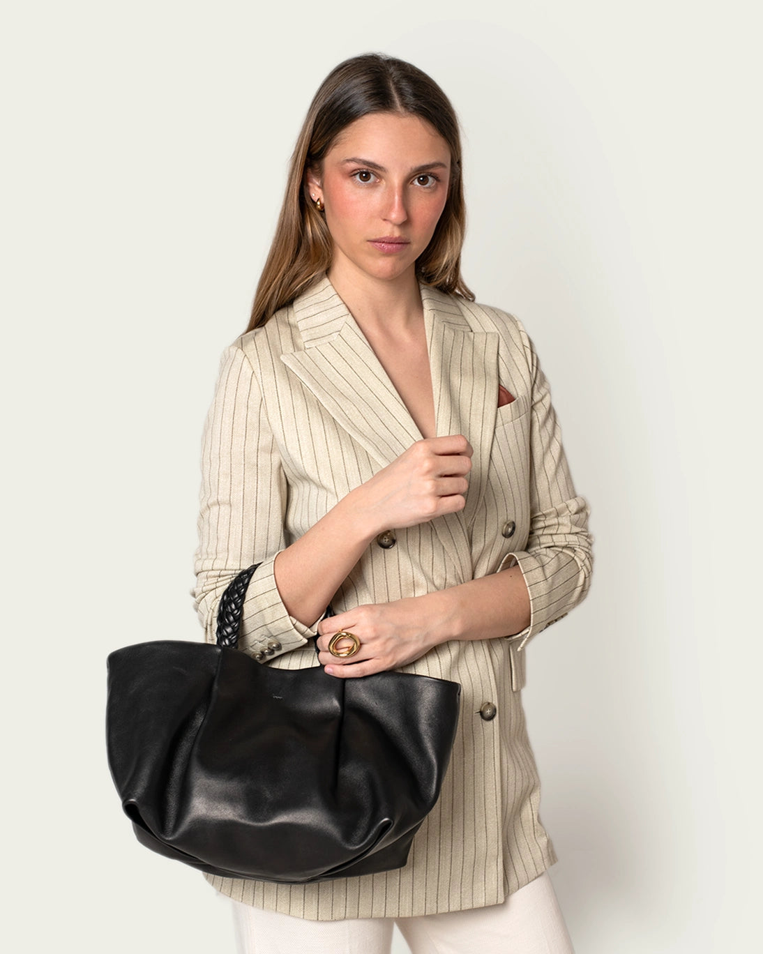 DINA NOIR LEATHER BAG